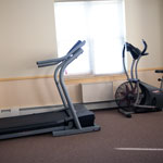 Exercise area including our new bicycle and treadmill that the residents have really taken to